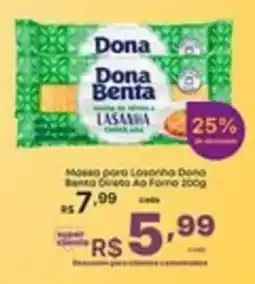 Super Lagoa Massa para Lasanha Dona Benta Diversa Ao Forno oferta