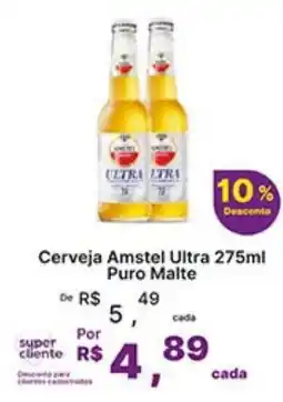 Super Lagoa Cerveja Amstel Ultra Puro Malte oferta