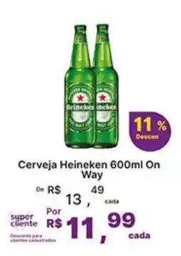 Super Lagoa Cerveja Heineken 600ml On Way oferta