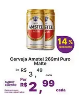 Super Lagoa Cerveja Amstel Puro Malte oferta