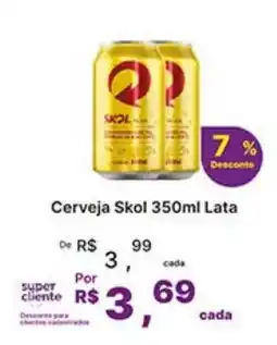 Super Lagoa Cerveja Skol 350ml Lata oferta