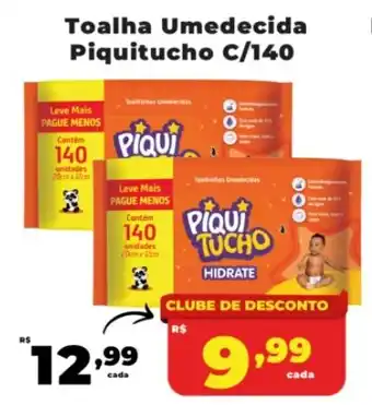 Toalha Umedecida Piquitucho C/140