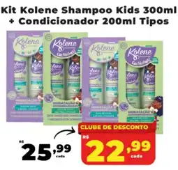 Rede uniforça Kit Kolene Shampoo Kids 300ml + Condicionador 200ml Tipos oferta