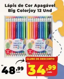 Rede uniforça Lápis de Cor Apagável Big Colorjoy oferta