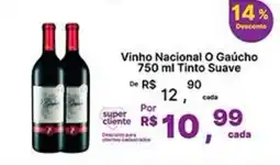 Super Lagoa Vinho Nacional O Gaúcho Tinto Suave oferta
