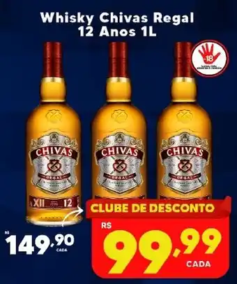 Whisky Chivas Regal 12 Anos 1L