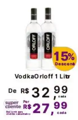 Super Lagoa Vodka orloff 1 litro oferta