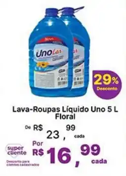 Super Lagoa Lava-Roupas Líquido Uno Floral oferta