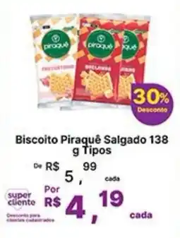Super Lagoa Biscoito Piraquê Salgado 138 g Tipos oferta