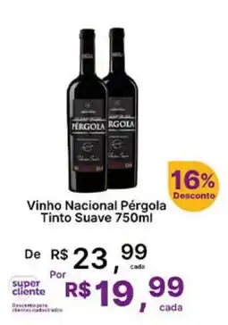Super Lagoa Vinho Nacional PérGola Tinto Suave oferta