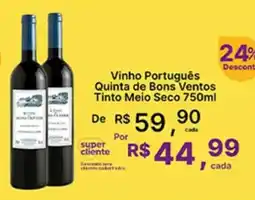 Super Lagoa Vinho Português Quinta de Bons Ventos Tinto Meio Seco oferta