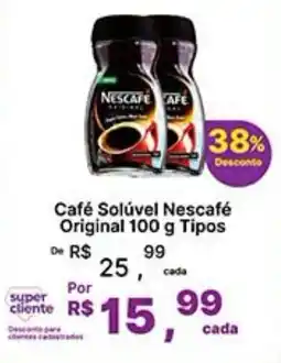 Super Lagoa Café Solúvel Nescafé Original 100 g Tipos oferta