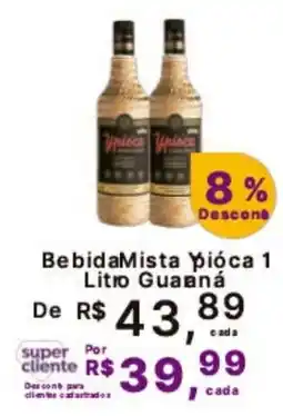 Super Lagoa Bebidamista yióca 1 litro guaaná oferta