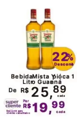 Super Lagoa Bebidamista Yióca 1 Litro Guaaná oferta