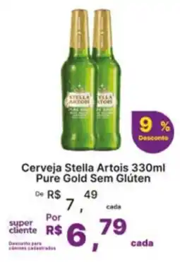 Super Lagoa Cerveja Stella Artois Pure Gold Sem Glúten oferta