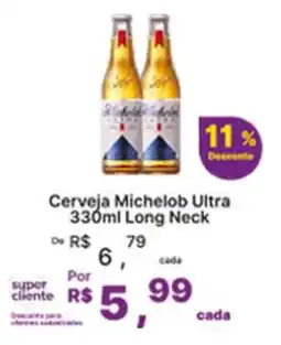 Super Lagoa Cerveja Michelob Ultra 330ml Long Neck oferta