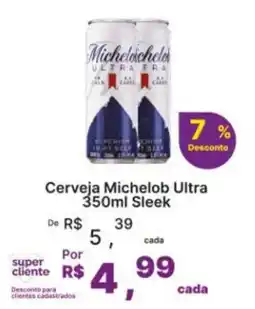 Super Lagoa Cerveja Michelob Ultra 350ml Sleek oferta