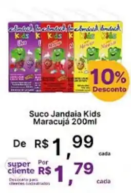 Super Lagoa Suco jandaia kids maracujá oferta