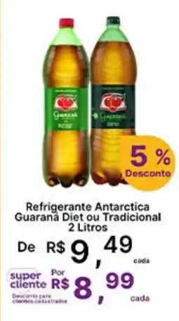 Super Lagoa Refrigerante Antarctica Guarana Diet ou Tradicional oferta
