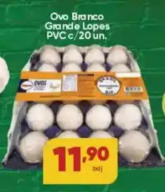 Lopes Supermercados Ovo Branco Grande Lopes oferta