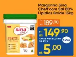 Atacado Vem Margarina sina cheff com sal 80% lipidios balde oferta