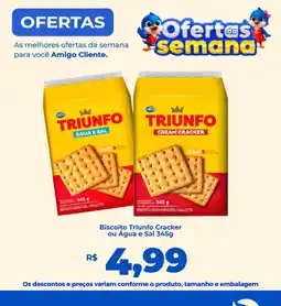 Andorinha Hipermercado Biscoito triunfo cracker ou água e sal oferta
