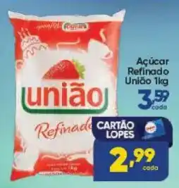 Lopes Supermercados Açúcar Refinado União oferta
