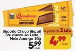 Lopes Supermercados Biscoito Choco Biscuit Bauducco Ao Leite / Meio Amargo oferta