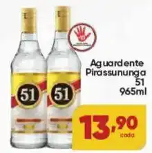 Lopes Supermercados Aguardente Pirassununga 51 oferta
