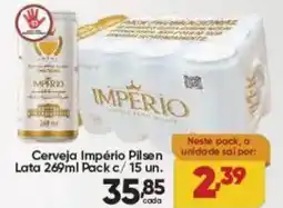 Lopes Supermercados Cerveja império pilsen oferta