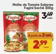 Lopes Supermercados Molho de Tomate Sabores Fugini Sache oferta