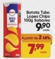 Lopes Supermercados Batata Tubo Lopes Chips oferta