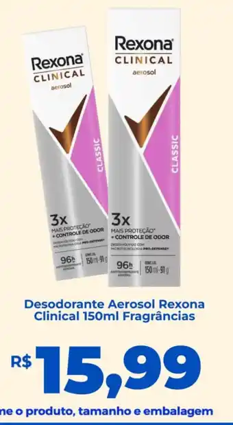 Desodorante Aerosol Rexona Clinical 150ml Fragrâncias