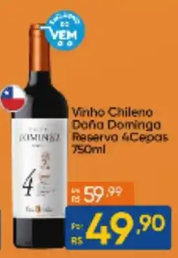 Atacado Vem Vinho chileno doña dominga reserva 4 cepas oferta