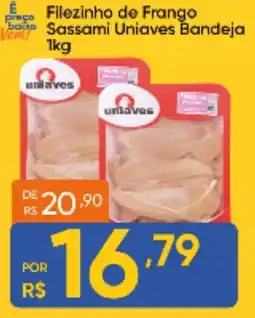 Atacado Vem Filezinho de Frango Sassami Uniares Bandeja oferta