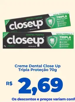 Andorinha Hipermercado Creme Dental Close Up Tripla Proteção oferta