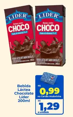 Andorinha Hipermercado Bebida Láctea Chocolate Líder oferta