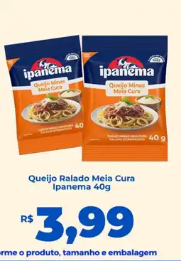 Andorinha Hipermercado Queijo Ralado Meia Cura Ipanema oferta