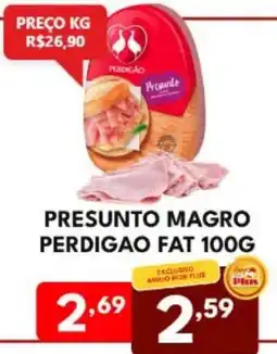 Rede Plus Supermercados Presunto magro perdigao fat oferta