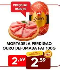 Rede Plus Supermercados Mortadela perdigao ouro defumada fat oferta