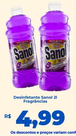 Andorinha Hipermercado Desinfetante Sanol 2l fragrâncias oferta