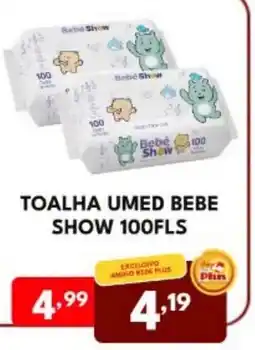 Rede Plus Supermercados toalha umed bebe show oferta
