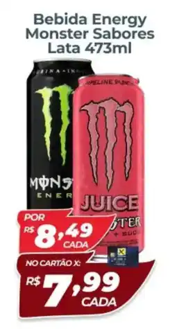 X Supermercados Bebida Energy Monster Sabores oferta