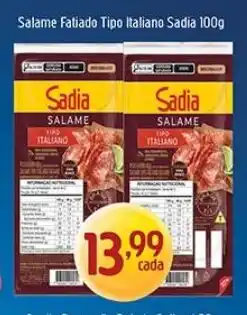 Supermercados Guanabara Salame Fatiado Tipo Italiano Sadia oferta