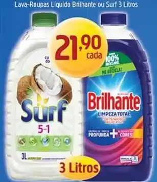 Supermercados Guanabara Lava-Roupas Líquido Brilhante ou Surf 3 Litros oferta