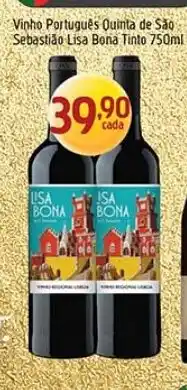 Supermercados Guanabara Vinho Português Quinta de São Sebastião Lisa Bona Tinto oferta