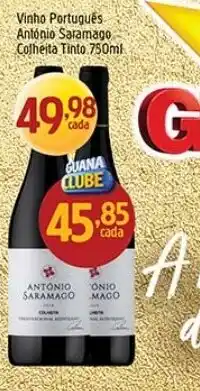 Supermercados Guanabara Vinho Português António Saramago oferta