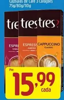 Supermercados Guanabara Cápsulas de Café 3 Corações oferta