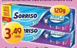 Supermercados Guanabara Creme Dental Sorriso Triplo Limpeza completa oferta