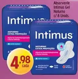 Supermercados Guanabara Intimus absorvente gel noturno extra proteção oferta